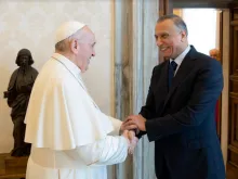 Pope Francis meets with Iraqi Prime Minister Mustafa al-Kadhimi at the Vatican, July 2, 2021.
